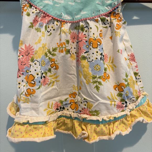 Matilda Jane Dress Toddler Size 4T Swan Floral Ruffle Hem Bloom Spring Summer - Picture 4 of 13